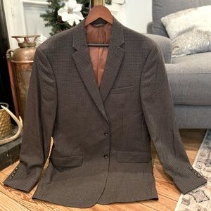 Jos A Bank Size 41 Charcoal & Camel Suit Jacket Blazer  - Never Been Worn